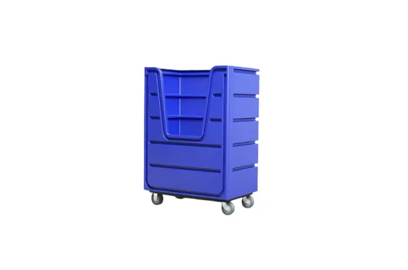 Blue Trash Cart