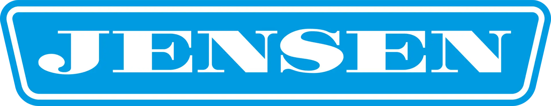 Jensen logo: white 'JENSEN' on a blue rounded-rectangle background.