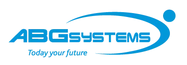 ABG Systems logo in blue with a curved swoosh and the tagline "Today your future".