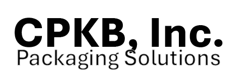 Two-line logo with bottom text 'Packaging Solutions' in serif font; top line is dark and unreadable in this image.