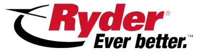 Ryder logo: red 'Ryder' wordmark with a swoosh and the slogan 'Ever better' in gray lettering.